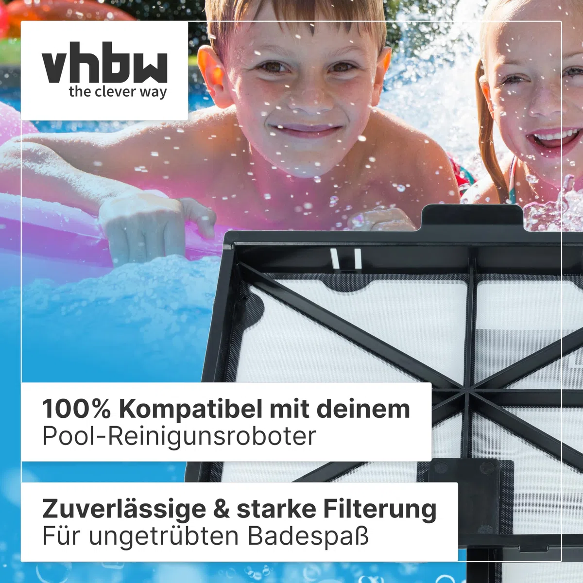vhbw 4X Almohadilla de Filtro Compatible con Dolphin Avalon 20, Blue Maxi 10, Blue Maxi 20 aspiradora, Robot de Piscina - Filtro Fino