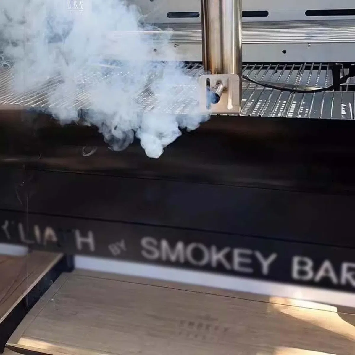 Ahumador eléctrico con salida de humo ajustable para ahumar alimentos y carne