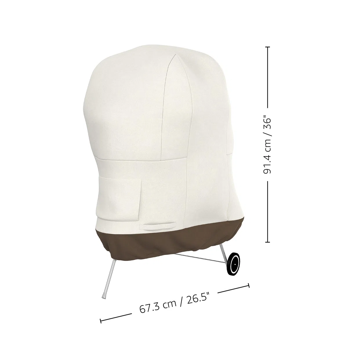 Amazon Basics Funda protectora para barbacoa, blanco, 67 cm de diámetro