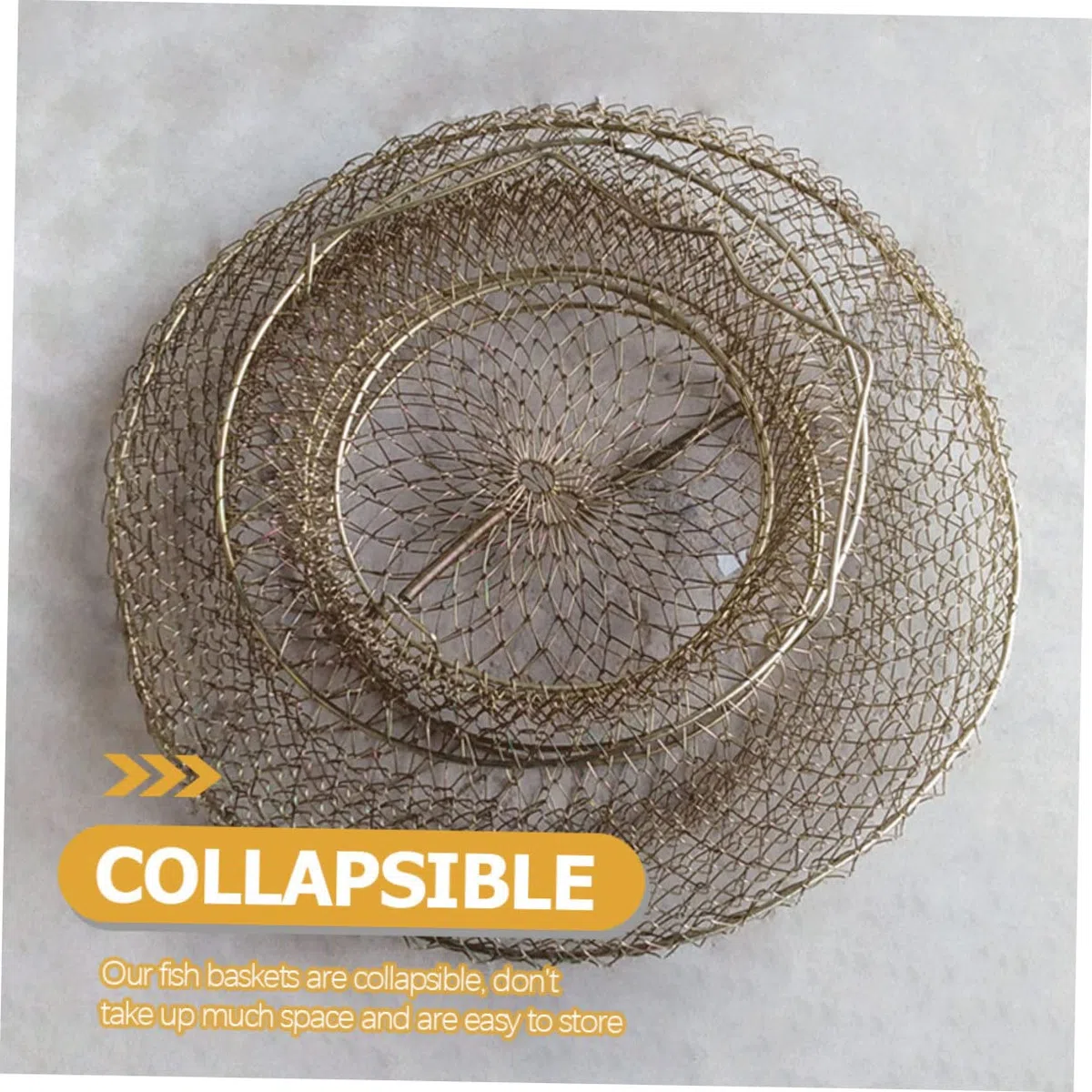 Jaula Protectora para Pesca de Malla Galvanizada, Cesta Metálica de 25 Cm, Red Resistente y Duradera, Equipo para Pesca al Aire Libre, Captura y Conservación de Peces