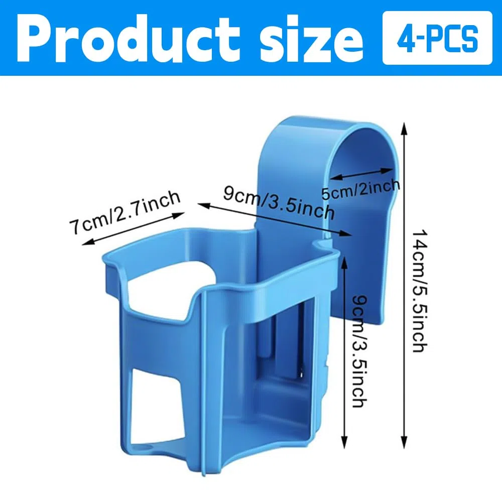 Portavasos De Piscina, 4 Piezas Portavasos Junto A La Piscina, Portavasos Piscina Desmontable, Soportes De Plástico para Vasos De Piscina para Colocar Objetos Pequeños en el Borde de la Piscina