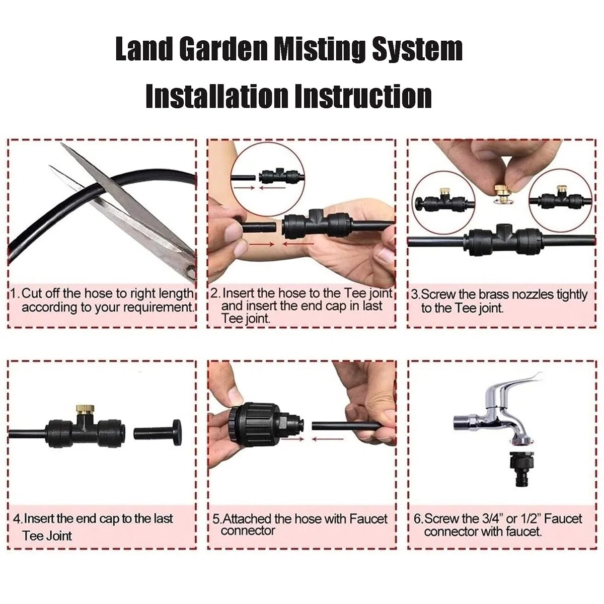 Kit Nebulizadores para Terrazas con bomba de 12V, Sisteme de Nebulizacion | para Exteriores jardín Pergola, Kit de Sisteme de Enfriamiento por Nebulización, DIY Automático Riego para Invernaderos