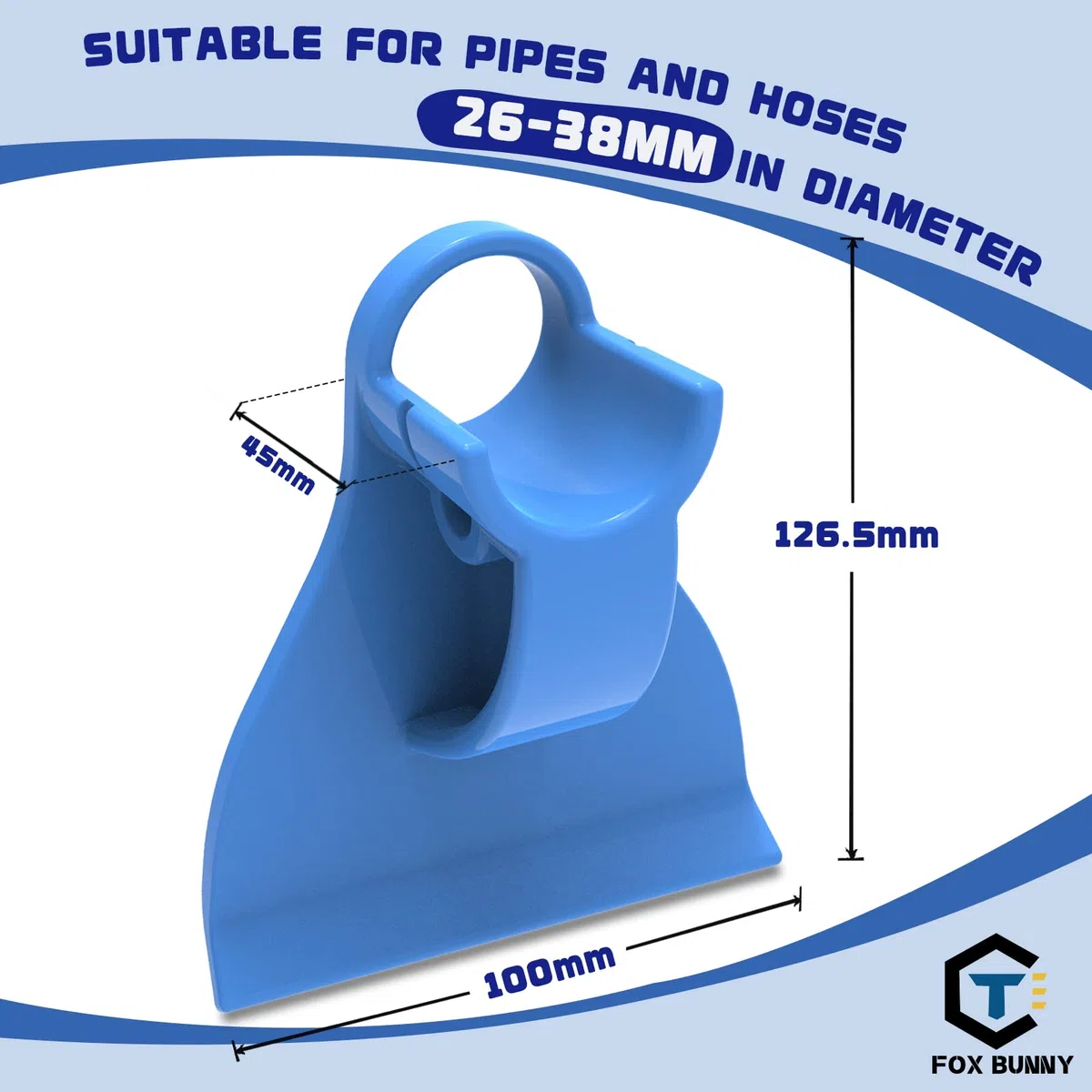 2 piezas de soporte para mangueras de piscina, soporte para tuberías de piscina, para tuberías de 26 mm a 38 mm, compatible con piscinas Intex y Bestway.