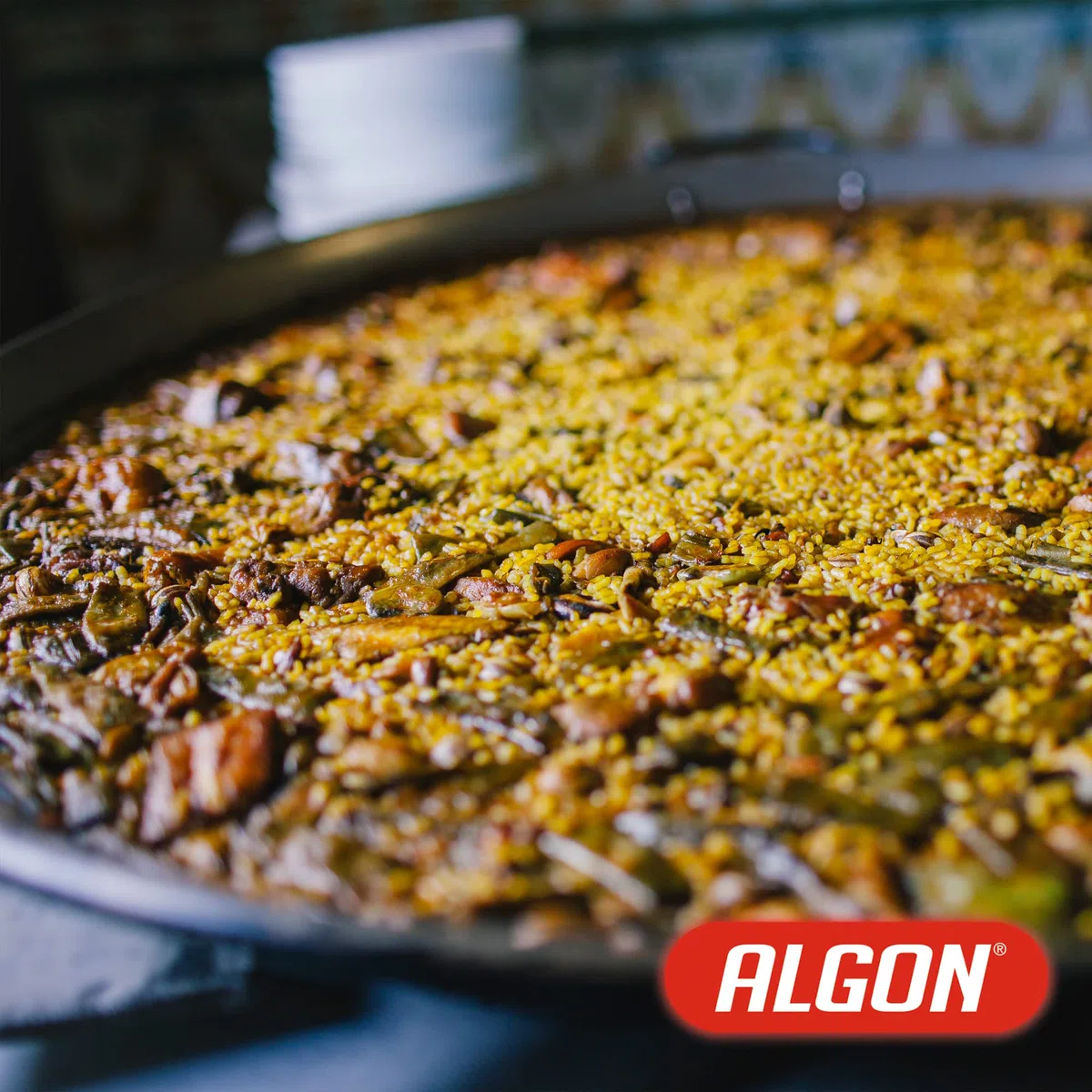 Algon | Paellero Gas Butano/Propano, Metálico Esmaltado, Ø 20 cm - Paellero de Gas Diametro 20 cm
