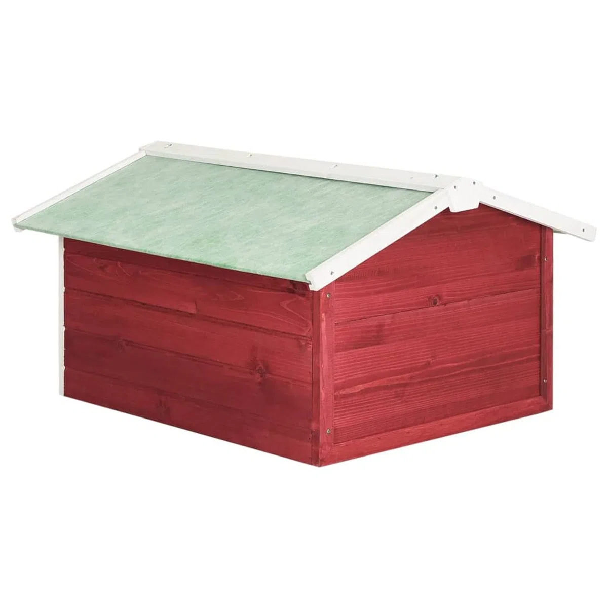 Caseta de cortacésped robótico Madera Abeto Rojo y Blanco Garaje Robot Cortacésped Caseta,trastero Roboticos de Jardín Exterior