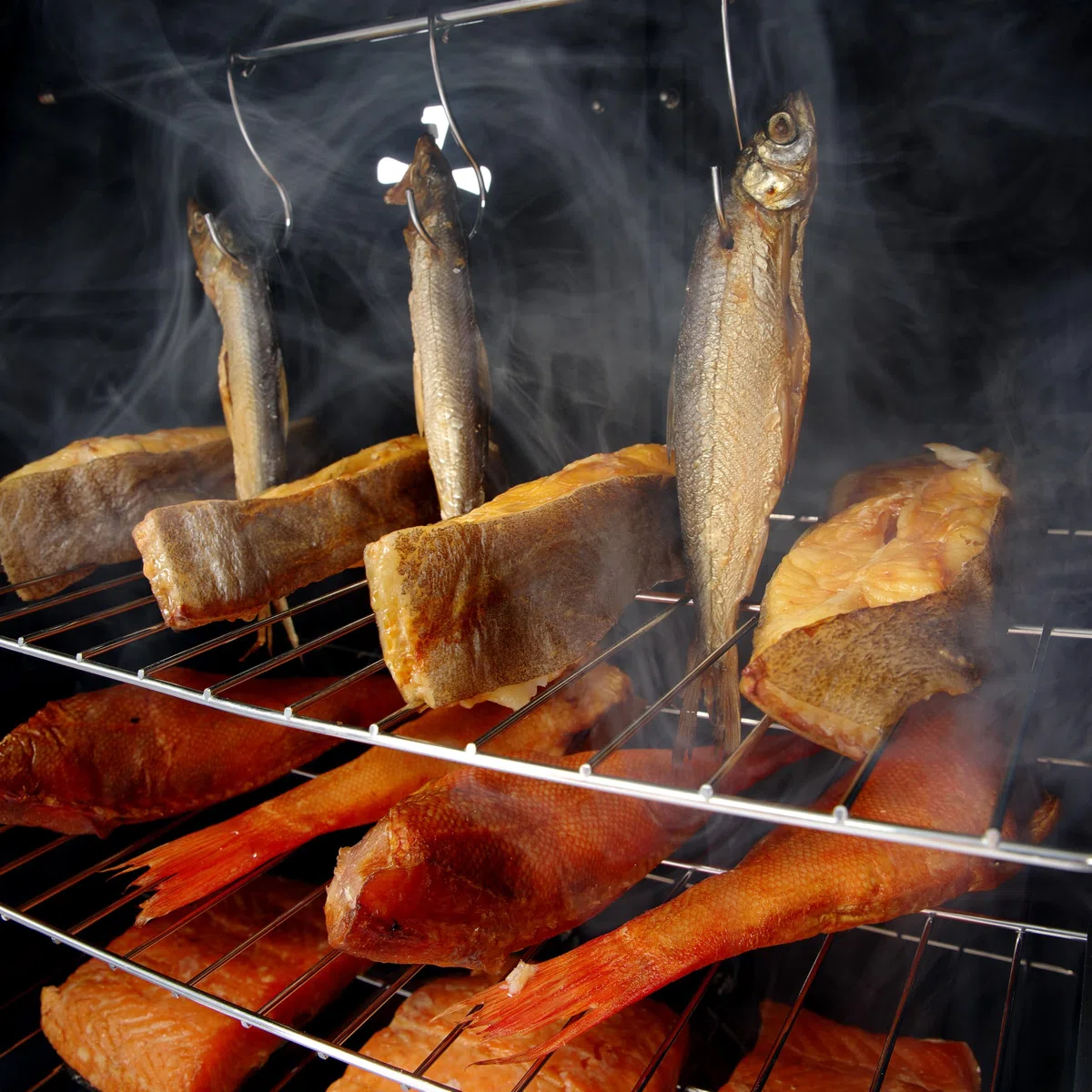 MBH - Ahumador de Alimentos Eléctrico Profesional de Acero Inoxidable con Termostato para Hostelería. Máquina para Ahumar Carne, Pescado y Queso en Cocina Industrial.