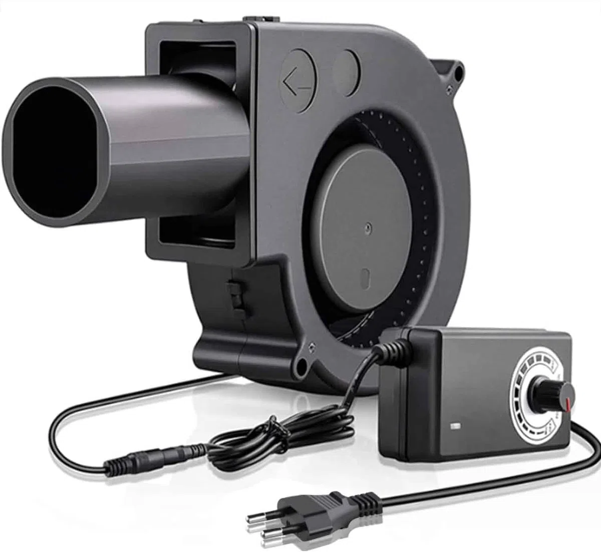 Ventilador Radial de 240 V CA Ajustable con Controlador de Velocidad Ventilador de turbina de 97 mm Ventilador para Calentadores Parrilla Barbacoa Picnic