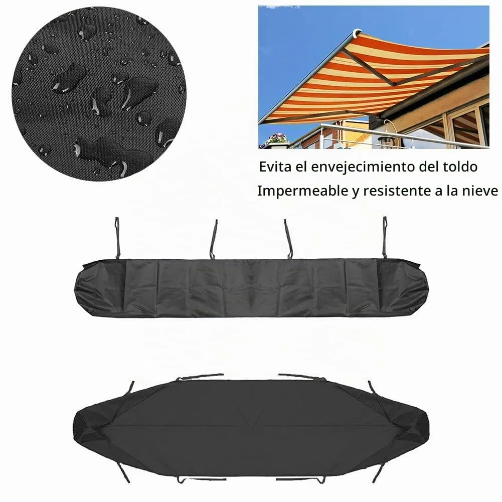 Cubierta impermeable de repuesto para toldo de patio, protección solar, a prueba de polvo, bolsa de almacenamiento con cuerda para jardín al aire libre